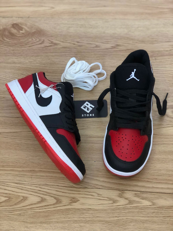 Zapatilla Nike Unisex - Air Jordan 1 Low -Negro/Rojo