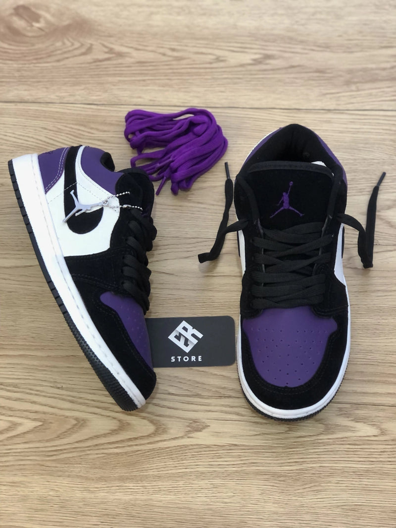 Zapatilla Nike Unisex - Air Jordan 1 Low - Negro/Morado