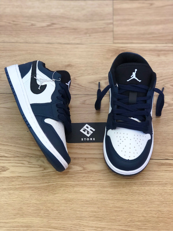 Zapatilla Nike Unisex - Air Jordan 1 Low -Azul/Blanco/Negro