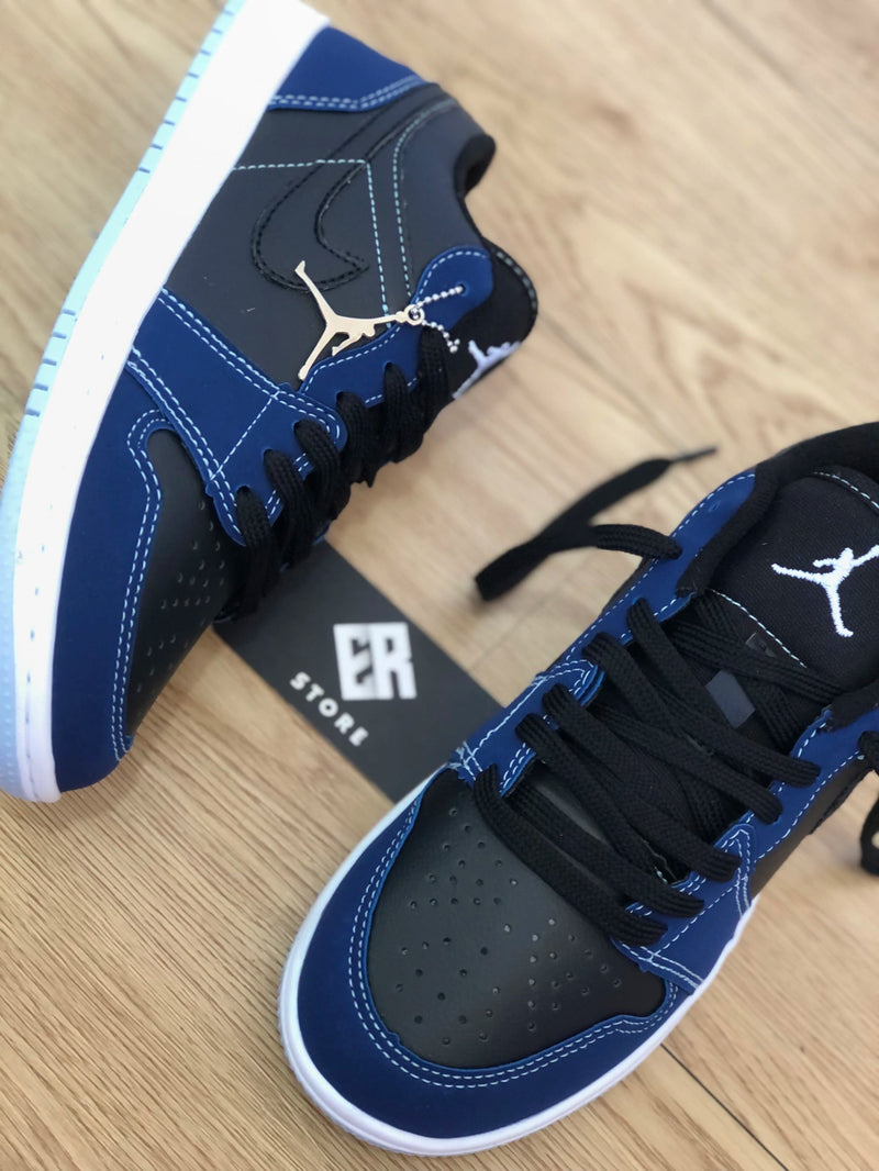 Zapatilla Nike Unisex - Air Jordan 1 Low -Azul Marino/Negro
