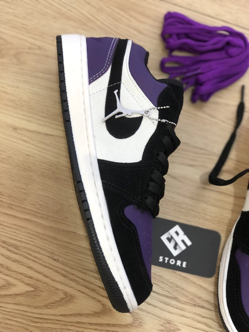 Zapatilla Nike Unisex - Air Jordan 1 Low - Negro/Morado