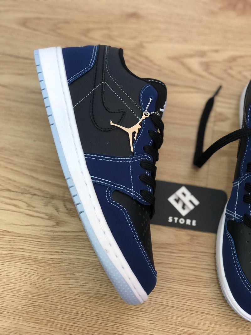 Zapatilla Nike Unisex - Air Jordan 1 Low -Azul Marino/Negro