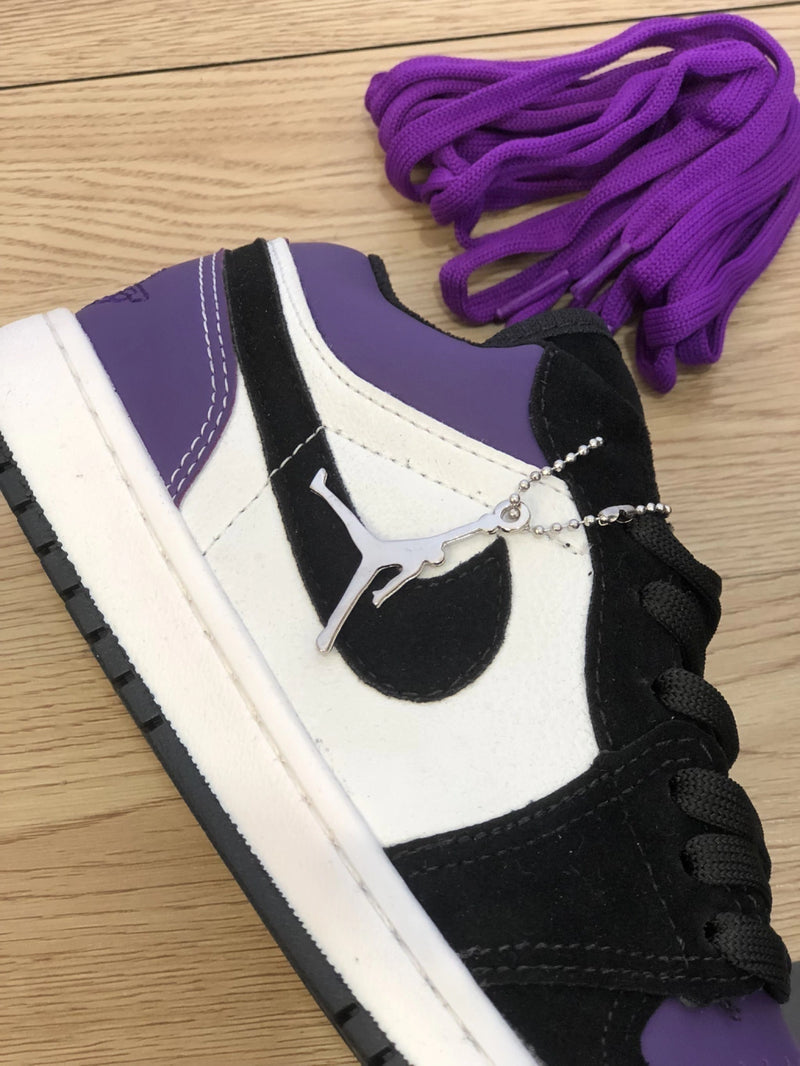 Zapatilla Nike Unisex - Air Jordan 1 Low - Negro/Morado