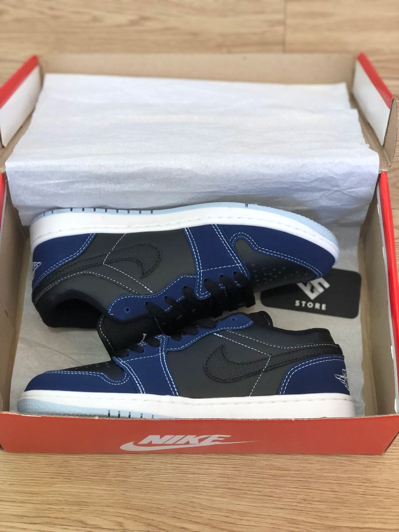Zapatilla Nike Unisex - Air Jordan 1 Low -Azul Marino/Negro