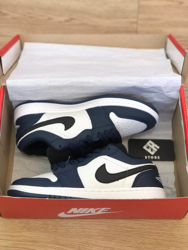 Zapatilla Nike Unisex - Air Jordan 1 Low -Azul/Blanco/Negro