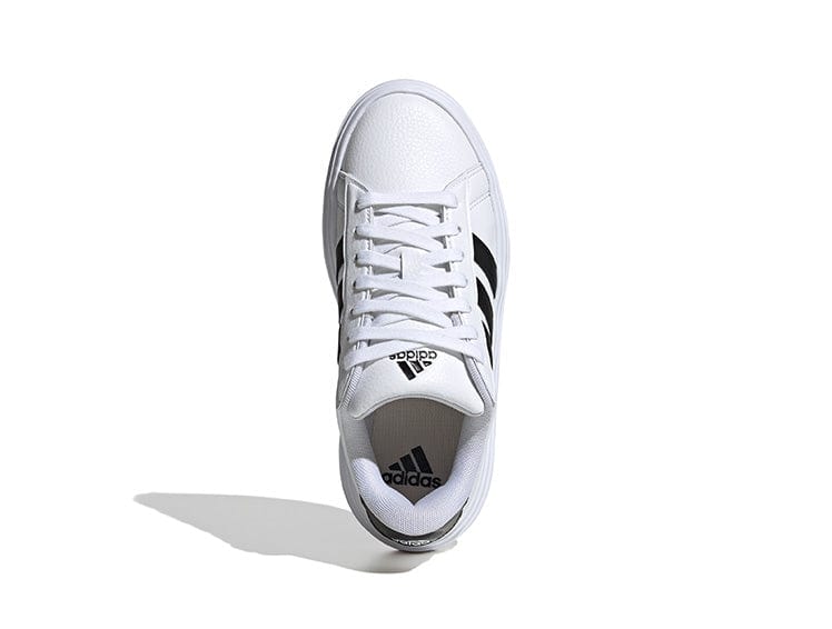 Zapatilla Adidas Grand Court Plataforma Cuero Mujer Blanco
