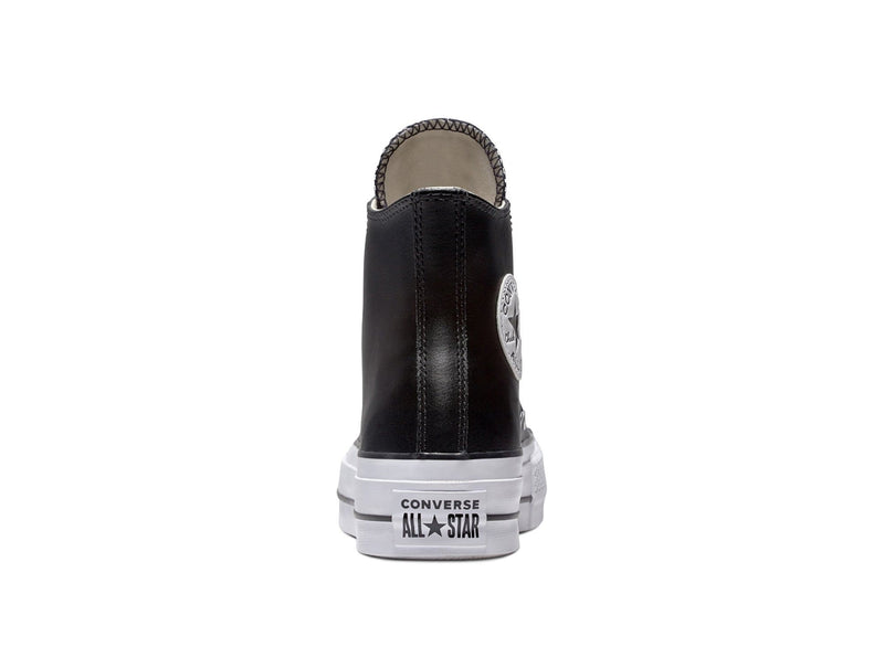 Zapatilla Converse Chuck Taylor Plataforma Cuero Hi Mujer Negro